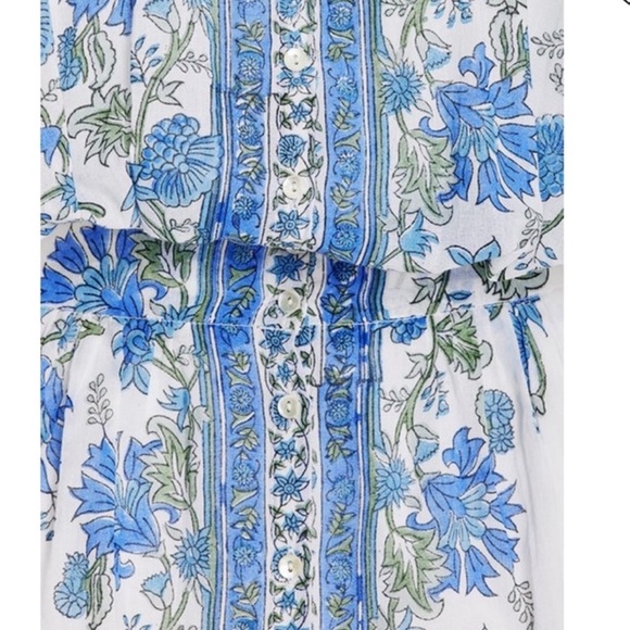 Juliet Dunn NWT Floral Mini Cotton Shirt Dress with Slip 1(4/6) - Picture 9 of 16